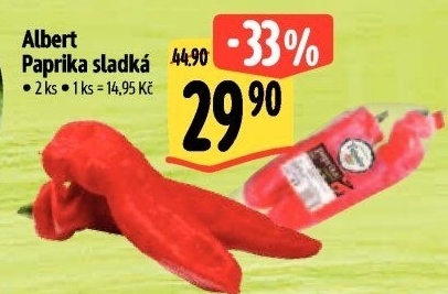 Paprika červená Albert