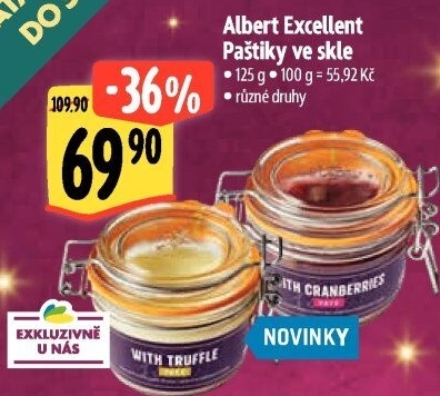 Paštiky ve skle Albert Excellent