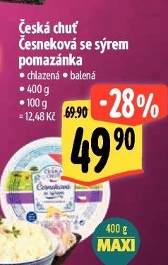 Pomazánka česnekovo-sýrová Česká chuť