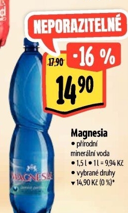 Přírodní voda Magnesia