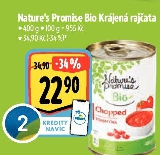 Rajčata krájená bio Nature'