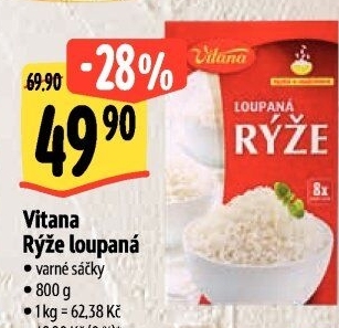 Rýže loupaná dlouhozrnná Vitana