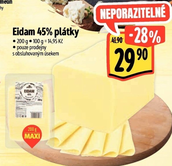 Sýr Eidam 45% Albert