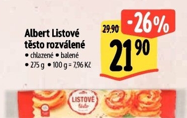 Těsto listové Albert