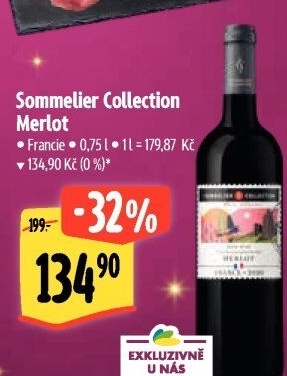 Víno Merlot Sommelier Collection