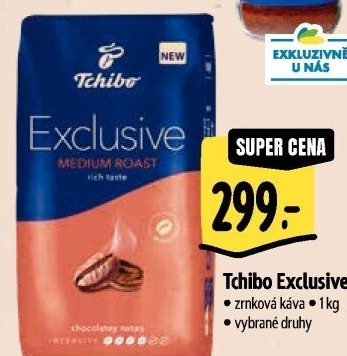 Zrnkové kávy Tchibo Exclusive