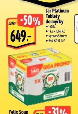 Jar Platinum Tablety do myčky