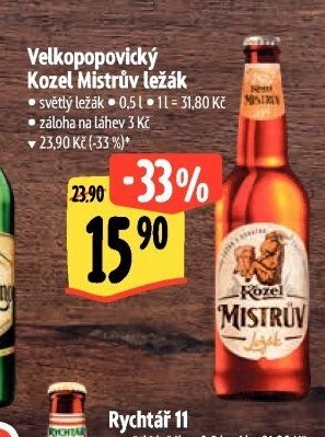 Velkopopovický Kozel Mistrův ležák