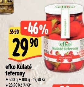 Feferony kulaté Efko