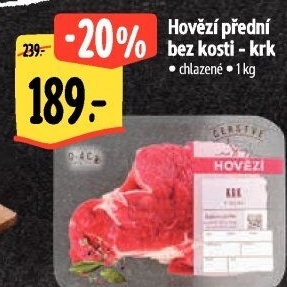 Hovězí přední bez kosti - krk Albert