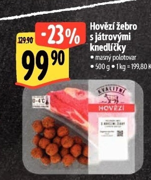 Hovězí žebro s játrovými knedlíčky Albert