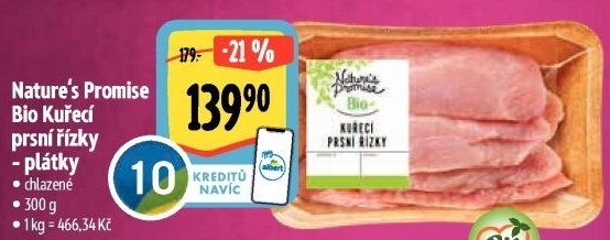 Kuřecí prsní řízky bio Nature'