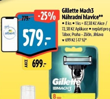 Náhradní hlavice pánské Mach 3 Gillette