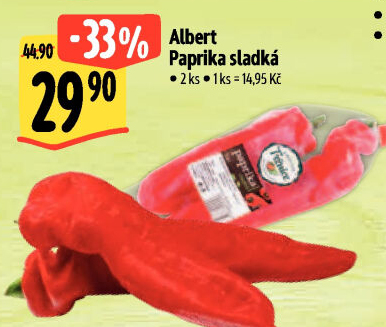 Paprika červená Albert
