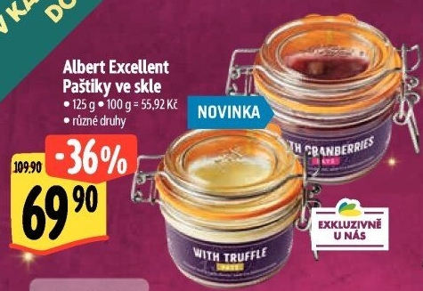 Paštiky ve skle Albert Excellent