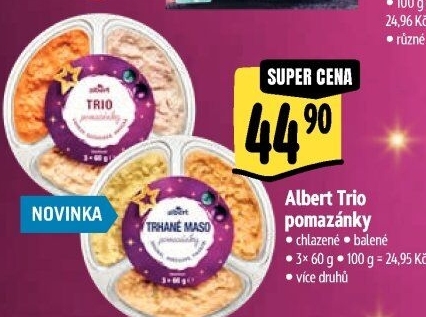 Pomazánky trio Albert