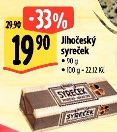 Sýr Syreček Jihočeský Madeta