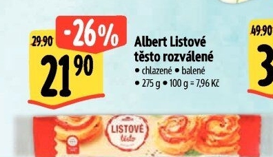 Těsto listové Albert