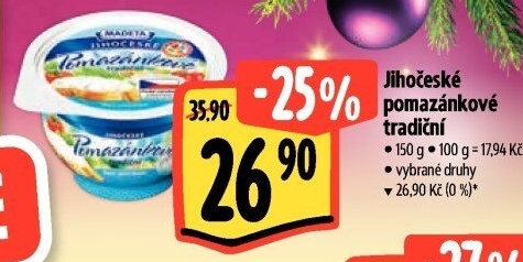 Tradiční pomazánkové Jihočeské Madeta