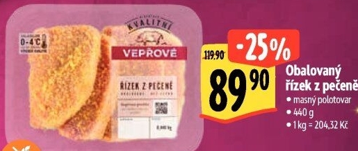 Vepřové řízky z pečeně obalované Albert