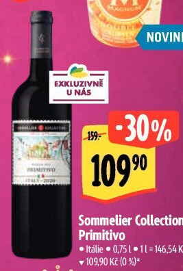 Víno Primitivo Puglia Sommelier Collection