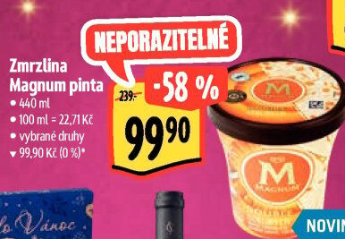 Zmrzlina v kelímku Magnum Algida