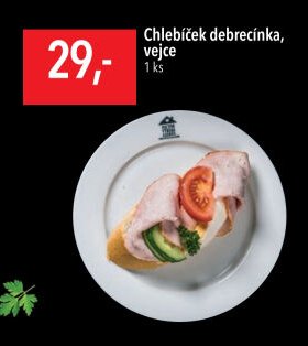 Chlebíček debrecínka, vejce