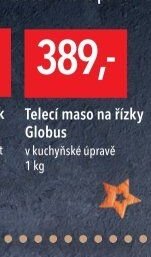 Telecí maso na řízky Globus