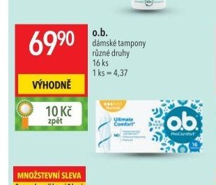 o.b. dámské tampony 16 ks