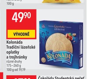 Kolonáda Tradiční lázeňské oplatky a trojhránky