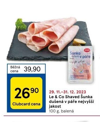 Le & Co Shaved Šunka dušená v páře nejvyšší jakost