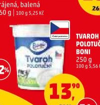 Tvaroh polotučný Boni