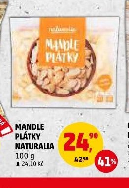 MANDLE PLÁTKY NATURALIA 100 g