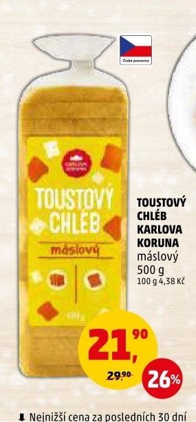 TOUSTOVÝ CHLÉB KARLOVA KORUNA
