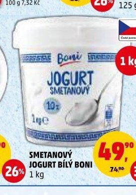 SMETANOVÝ JOGURT BÍLÝ BONI
