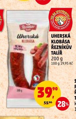 UHERSKÁ KLOBÁSA ŘEZNÍKŮV TALÍŘ