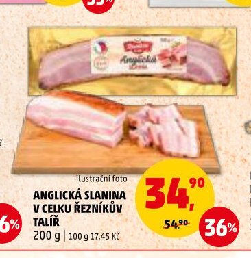 ANGLICKÁ SLANINA V CELKU ŘEZNÍKŮV TALÍŘ