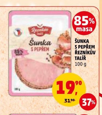 ŠUNKA S PEPŘEM ŘEZNÍKŮV TALÍŘ 100 g