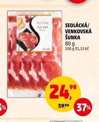SEDLÁCKÁ/VENKOVSKÁ ŠUNKA 80 g