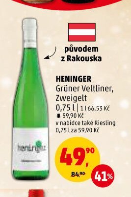 Heninger Grüner Veltliner, Zweigelt