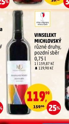 Vinselekt Michlovský různé druhy