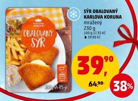 SÝR OBALOVANÝ KARLOVA KORUNA mražený