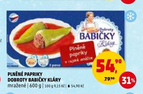 PLNĚNÉ PAPRIKY DOBROTY BABIČKY KLÁRY mražené
