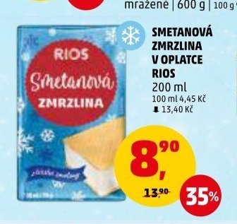 SMETANOVÁ ZMRZLINA V OPLATCE RIOS