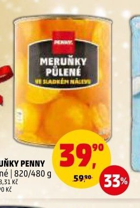 Meruňky Penny půlené