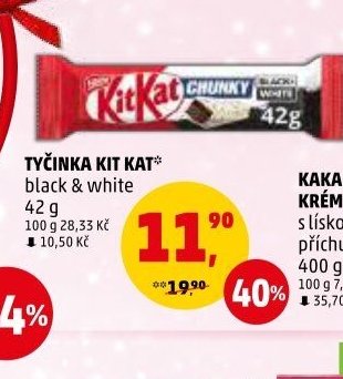 Tyčinka Kit Kat black & white