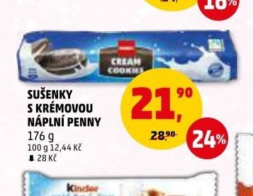 Sušenky s krémovou náplní Penny