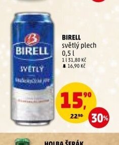 BIRELL světlý plech