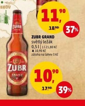 ZUBR GRAND světlý ležák