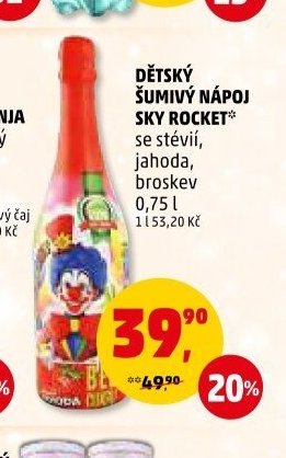 Dětský šumivý nápoj Sky Rocket